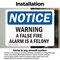 Signmission Warning A False Fire Alarm Is A Felony, 10 in W x Rectangle, Vinyl Decal OS-2PACK-NS-D-710-L-18903 - alternate 6